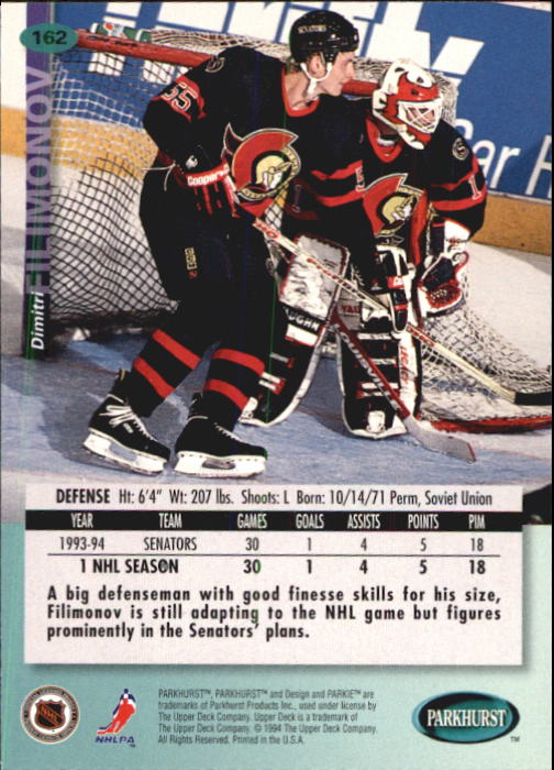 B0740- 1994-95 Parkhurst Hk Card #s 1-200 +Rookies -You Pick- 15+ FREE US SHIP - Picture 309 of 383
