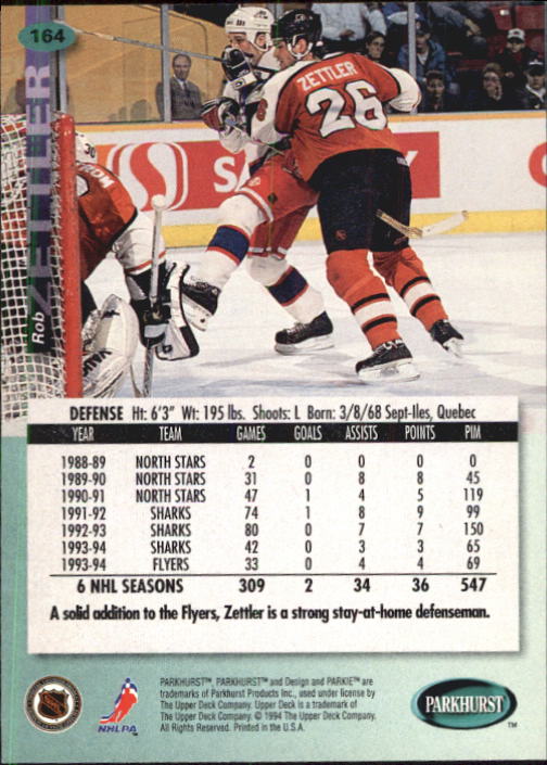 B0740- 1994-95 Parkhurst Hk Card #s 1-200 +Rookies -You Pick- 15+ FREE US SHIP - Picture 313 of 383