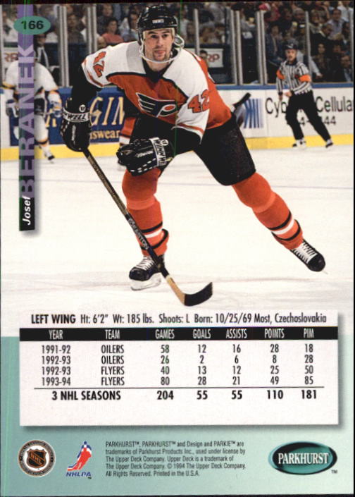 B0740- 1994-95 Parkhurst Hk Card #s 1-200 +Rookies -You Pick- 15+ FREE US SHIP - Picture 317 of 383