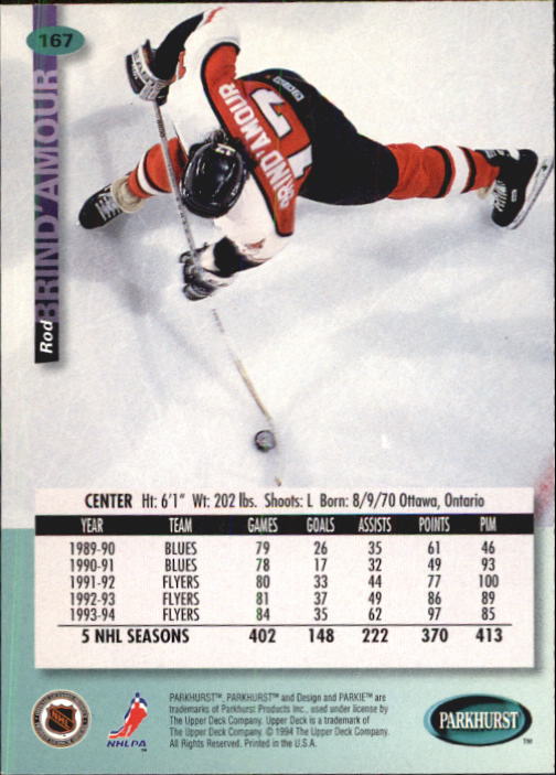 B0740- 1994-95 Parkhurst Hk Card #s 1-200 +Rookies -You Pick- 15+ FREE US SHIP - Picture 319 of 383