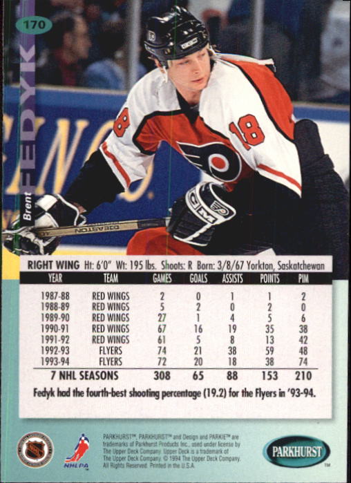 B0740- 1994-95 Parkhurst Hk Card #s 1-200 +Rookies -You Pick- 15+ FREE US SHIP - Picture 325 of 383