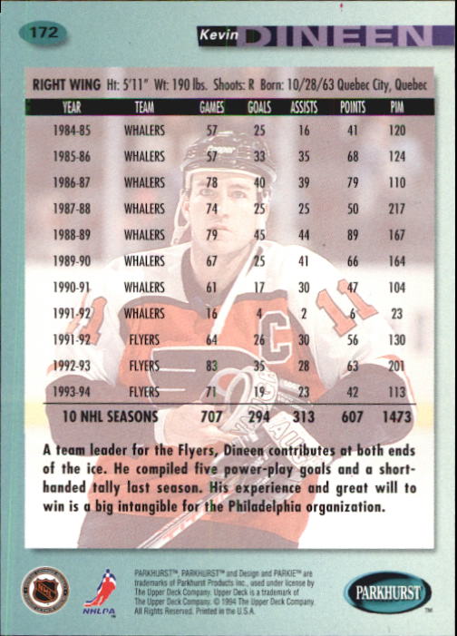 B0740- 1994-95 Parkhurst Hk Card #s 1-200 +Rookies -You Pick- 15+ FREE US SHIP - Picture 329 of 383