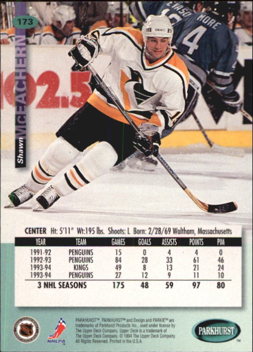 B0740- 1994-95 Parkhurst Hk Card #s 1-200 +Rookies -You Pick- 15+ FREE US SHIP - Picture 331 of 383