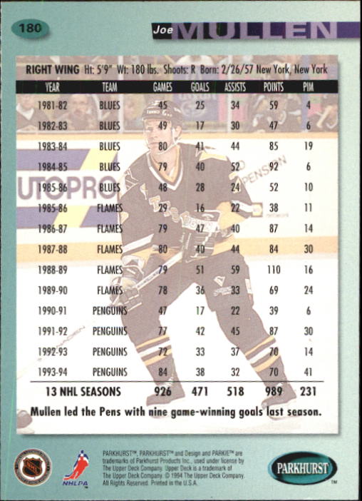 B0740- 1994-95 Parkhurst Hk Card #s 1-200 +Rookies -You Pick- 15+ FREE US SHIP - Picture 343 of 383