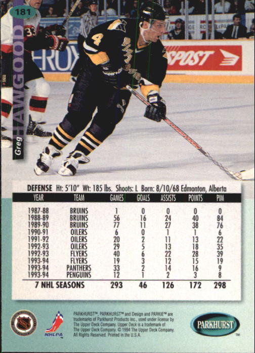 B0740- 1994-95 Parkhurst Hk Card #s 1-200 +Rookies -You Pick- 15+ FREE US SHIP - Picture 345 of 383
