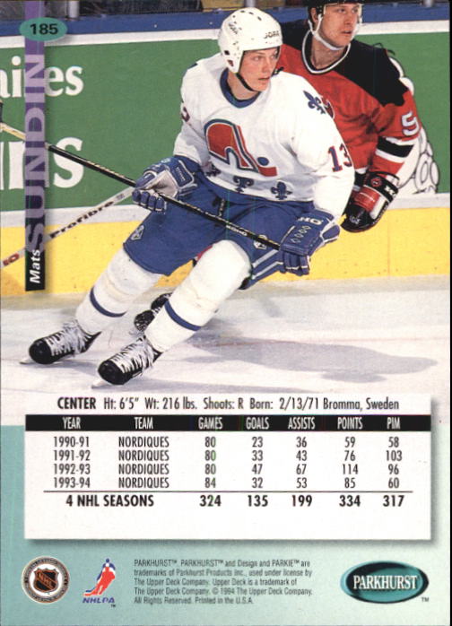 B0740- 1994-95 Parkhurst Hk Card #s 1-200 +Rookies -You Pick- 15+ FREE US SHIP - Picture 353 of 383