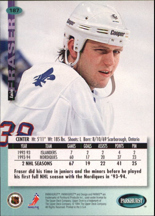 B0740- 1994-95 Parkhurst Hk Card #s 1-200 +Rookies -You Pick- 15+ FREE US SHIP - Picture 357 of 383