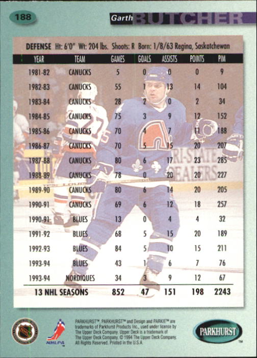 B0740- 1994-95 Parkhurst Hk Card #s 1-200 +Rookies -You Pick- 15+ FREE US SHIP - Picture 359 of 383