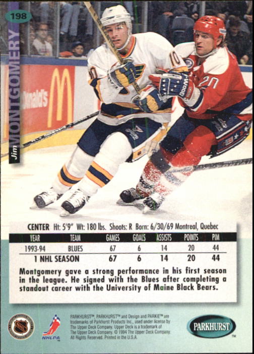 B0740- 1994-95 Parkhurst Hk Card #s 1-200 +Rookies -You Pick- 15+ FREE US SHIP - Picture 379 of 383