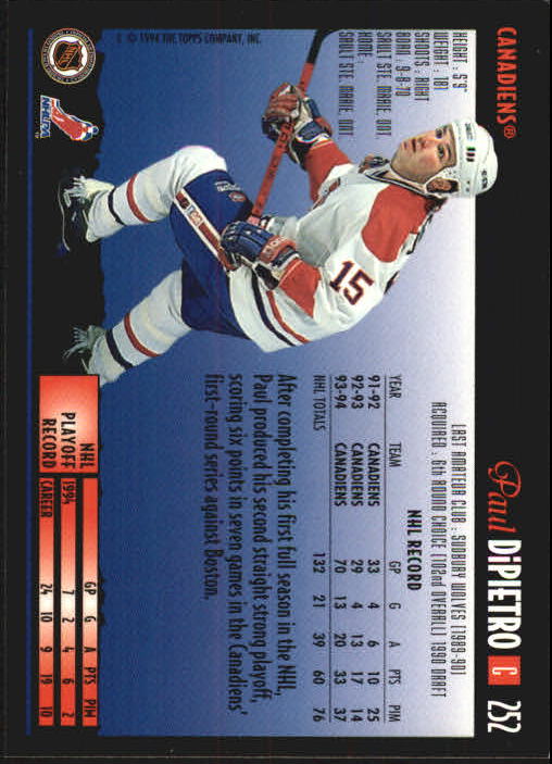 1994-95 Topps Premier Hockey (Pick Card From List 251-499) C142 2-21 - Picture 5 of 381