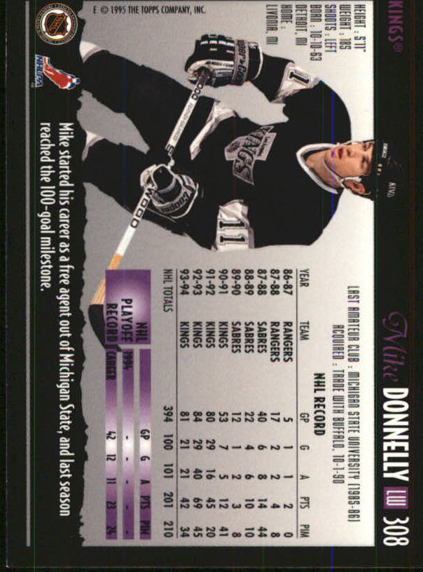 1994-95 Topps Premier Hockey (Pick Card From List 251-499) C142 2-21 - Picture 95 of 381