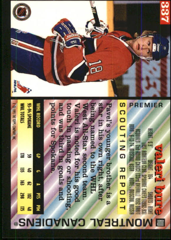 1994-95 Topps Premier Hockey (Pick Card From List 251-499) C142 2-21 - Picture 133 of 381