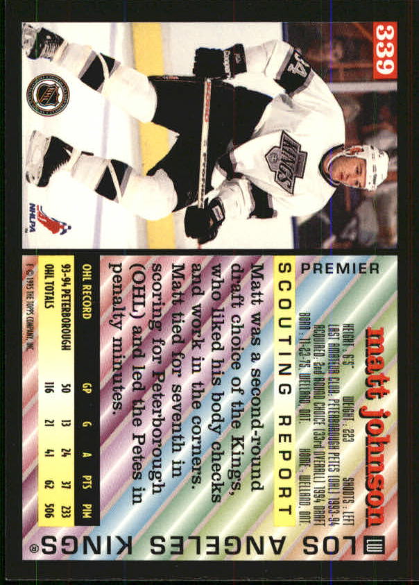 1994-95 Topps Premier Hockey (Pick Card From List 251-499) C142 2-21 - Picture 135 of 381