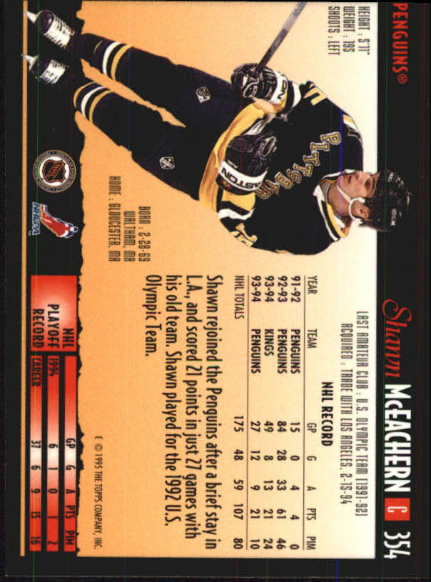 1994-95 Topps Premier Hockey (Pick Card From List 251-499) C142 2-21 - Picture 159 of 381