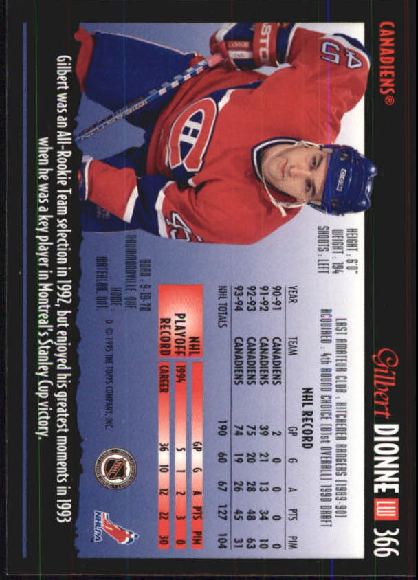 1994-95 Topps Premier Hockey (Pick Card From List 251-499) C142 2-21 - Picture 179 of 381