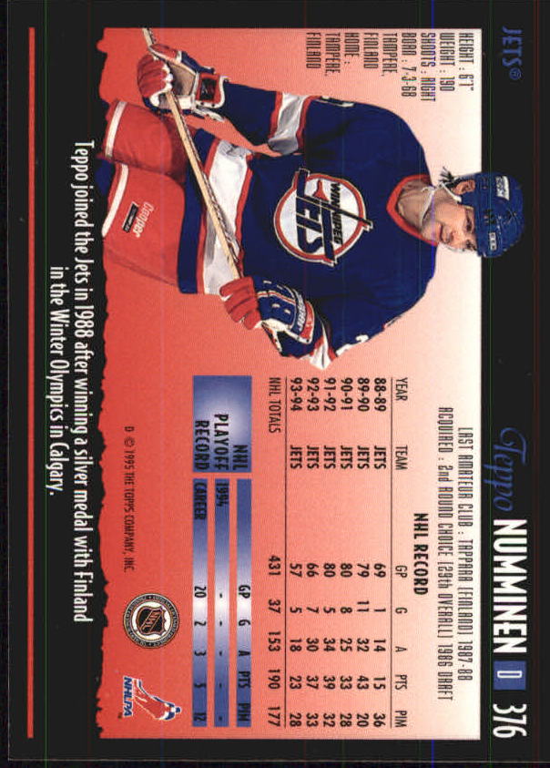 1994-95 Topps Premier Hockey (Pick Card From List 251-499) C142 2-21 - Picture 191 of 381