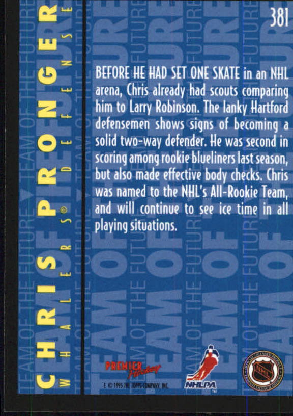 1994-95 Topps Premier Hockey (Pick Card From List 251-499) C142 2-21 - Picture 199 of 381