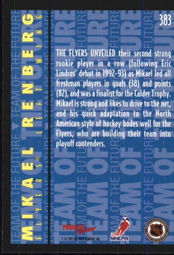 1994-95 Topps Premier Hockey (Pick Card From List 251-499) C142 2-21 - Picture 201 of 381