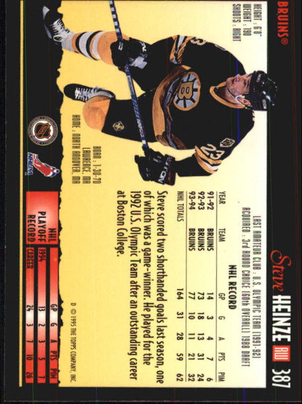 1994-95 Topps Premier Hockey (Pick Card From List 251-499) C142 2-21 - Picture 207 of 381