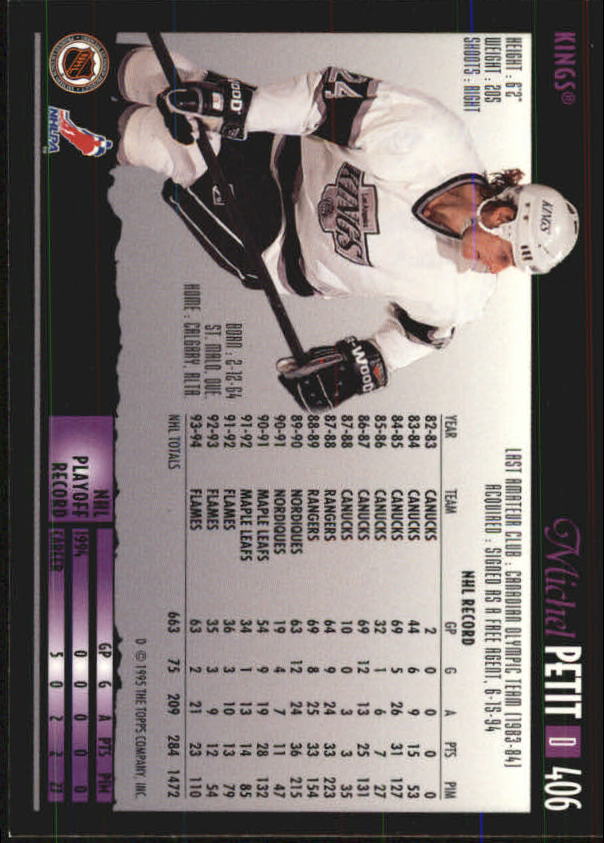 1994-95 Topps Premier Hockey (Pick Card From List 251-499) C142 2-21 - Picture 235 of 381