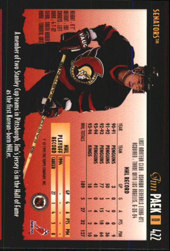 1994-95 Topps Premier Hockey (Pick Card From List 251-499) C142 2-21 - Picture 259 of 381