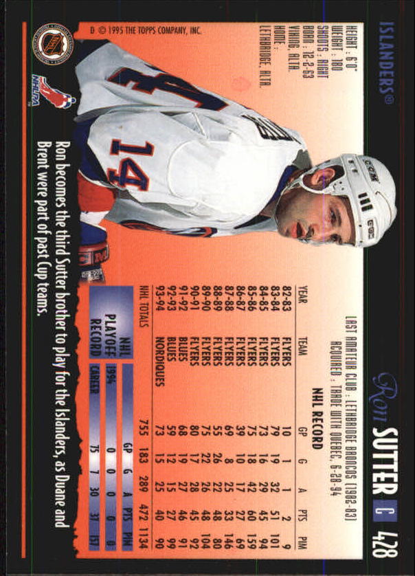 1994-95 Topps Premier Hockey (Pick Card From List 251-499) C142 2-21 - Picture 267 of 381