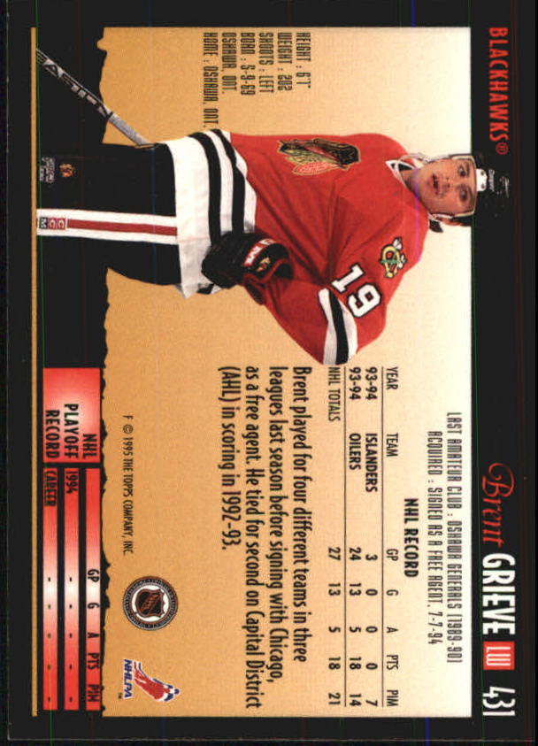 1994-95 Topps Premier Hockey (Pick Card From List 251-499) C142 2-21 - Picture 273 of 381