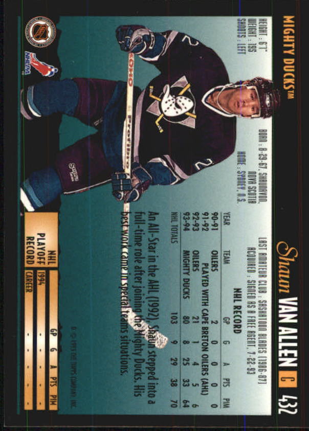 1994-95 Topps Premier Hockey (Pick Card From List 251-499) C142 2-21 - Picture 275 of 381
