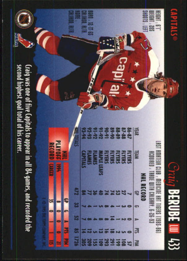 1994-95 Topps Premier Hockey (Pick Card From List 251-499) C142 2-21 - Picture 277 of 381