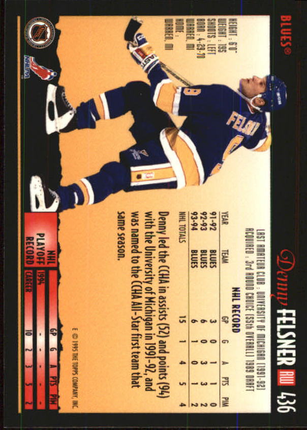 1994-95 Topps Premier Hockey (Pick Card From List 251-499) C142 2-21 - Picture 279 of 381