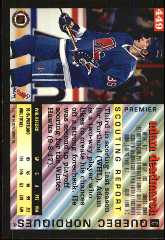 1994-95 Topps Premier Hockey (Pick Card From List 251-499) C142 2-21 - Picture 301 of 381