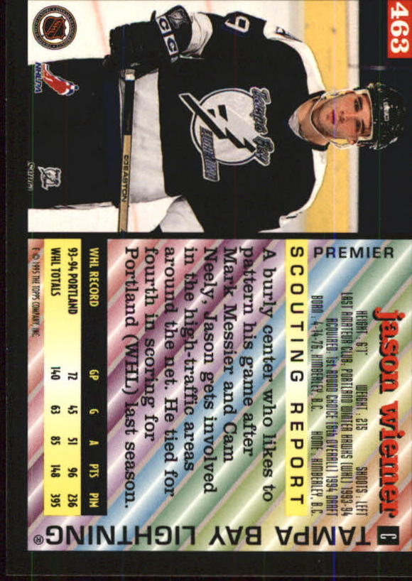 1994-95 Topps Premier Hockey (Pick Card From List 251-499) C142 2-21 - Picture 323 of 381