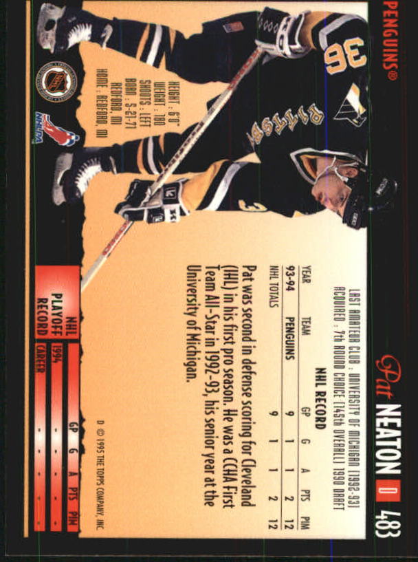 1994-95 Topps Premier Hockey (Pick Card From List 251-499) C142 2-21 - Picture 353 of 381