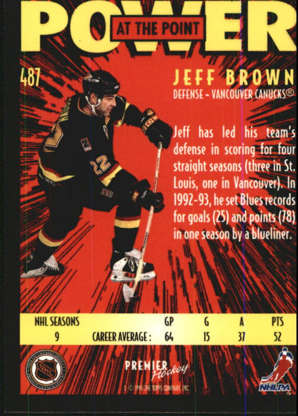 1994-95 Topps Premier Hockey (Pick Card From List 251-499) C142 2-21 - Picture 361 of 381