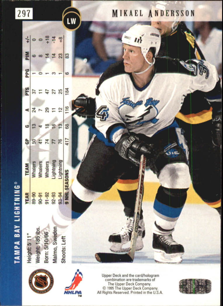 B1030- 1994-95 Upper Deck Hk #s 201-400 +Rookies -You Pick- 15+ FREE US SHIP