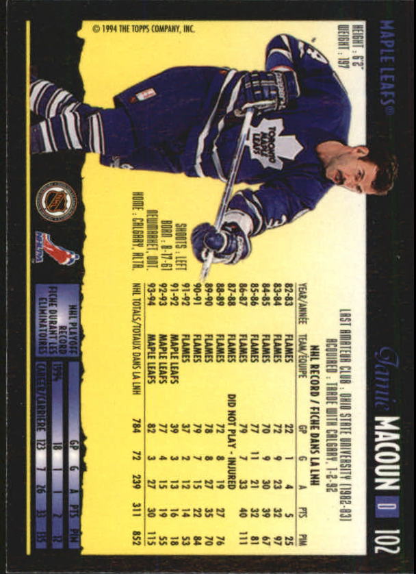 1994-95 O-Pee-Chee Premier - #216 Craig Muni