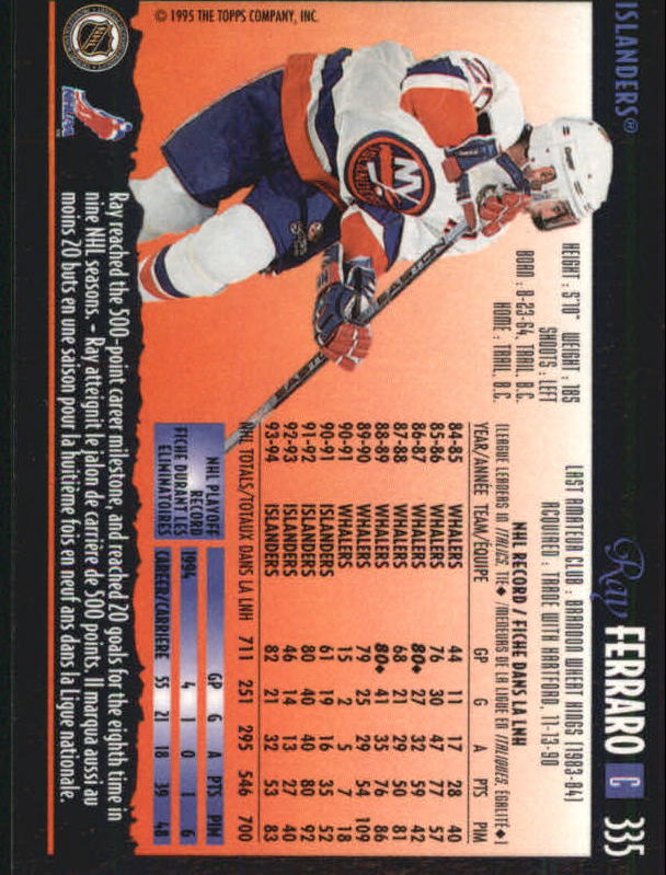 1994-95 O-Pee-Chee Premier - #496 Jimmy Waite