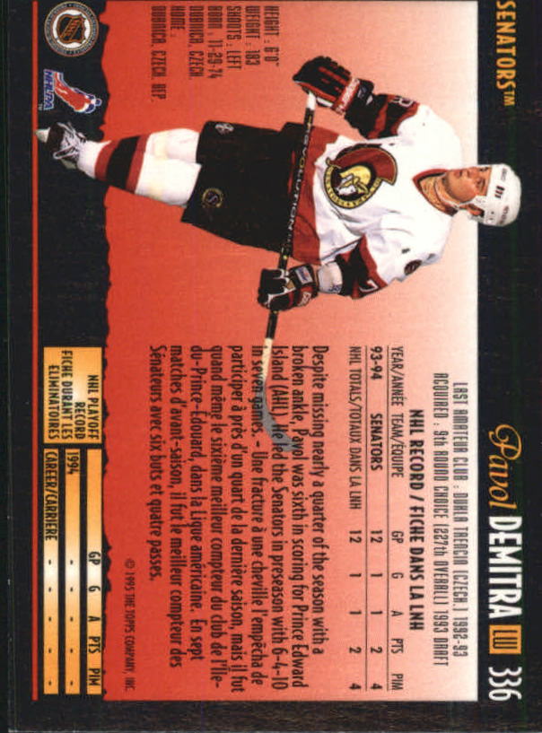 1994-95 O-Pee-Chee Premier - #496 Jimmy Waite