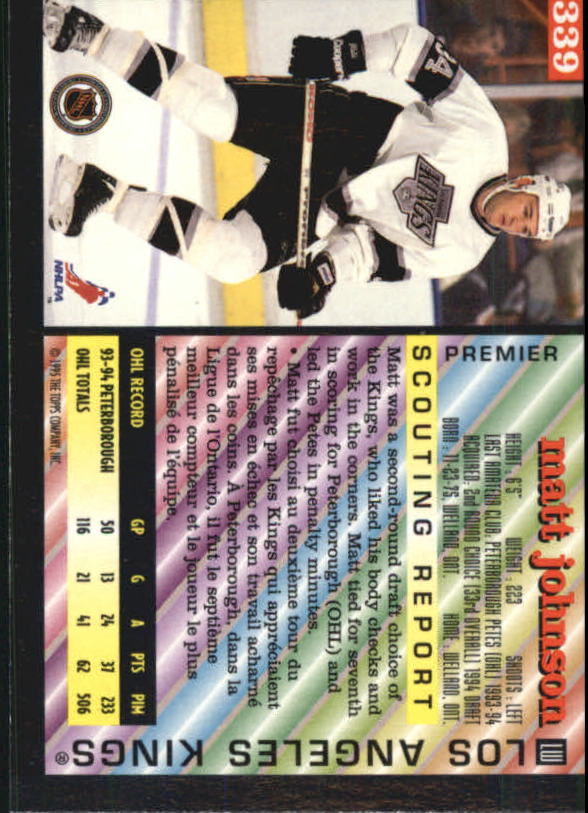 1994-95 O-Pee-Chee Premier - #496 Jimmy Waite