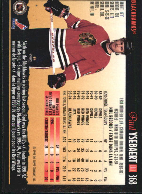 1994-95 O-Pee-Chee Premier - #496 Jimmy Waite