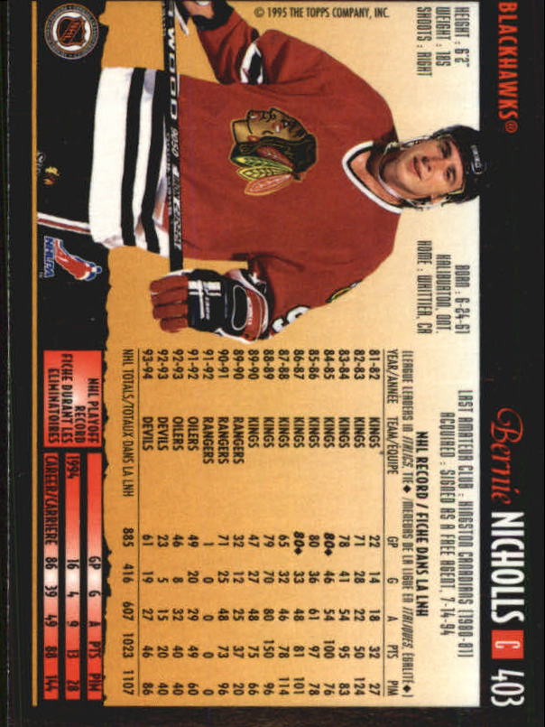 1994-95 O-Pee-Chee Premier - #496 Jimmy Waite