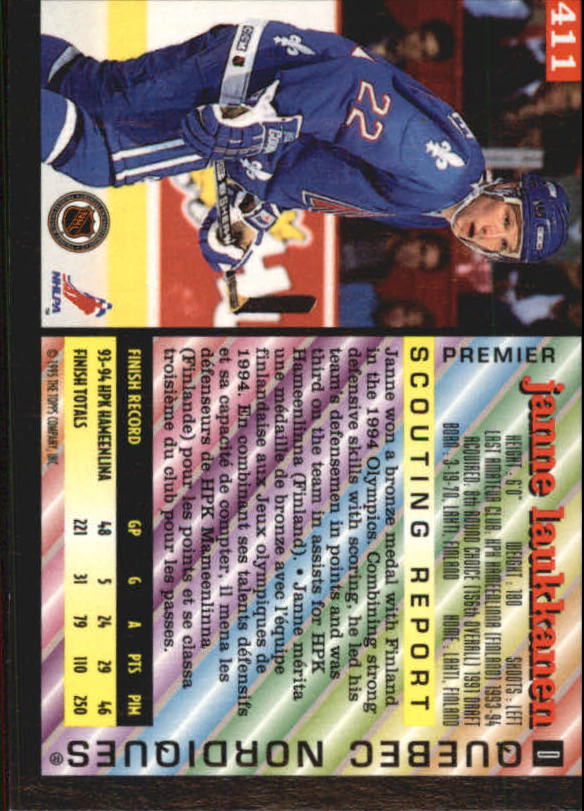 1994-95 O-Pee-Chee Premier - #496 Jimmy Waite