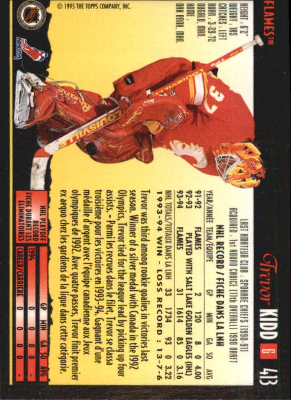 1994-95 O-Pee-Chee Premier - #496 Jimmy Waite