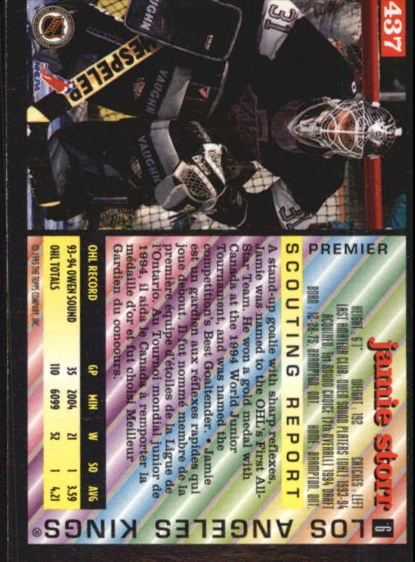 1994-95 O-Pee-Chee Premier - #496 Jimmy Waite