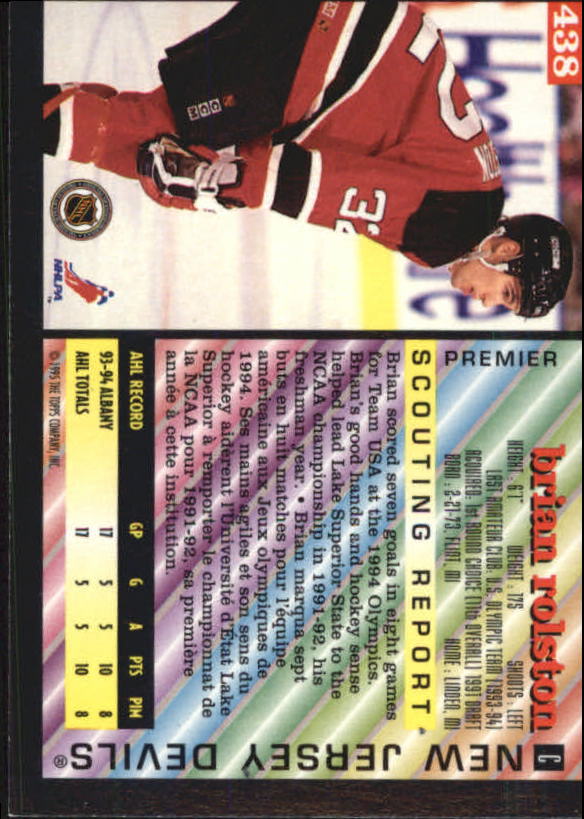 1994-95 O-Pee-Chee Premier - #496 Jimmy Waite