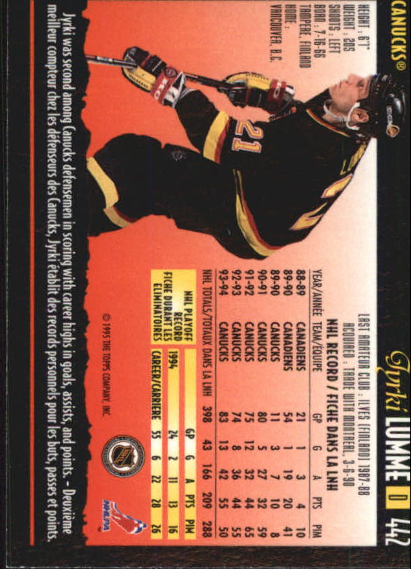 1994-95 O-Pee-Chee Premier - #496 Jimmy Waite