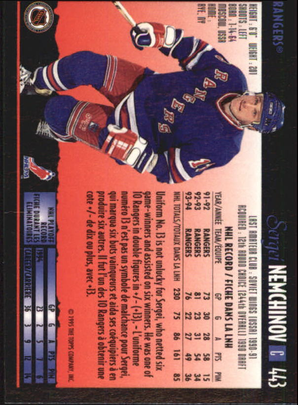 1994-95 O-Pee-Chee Premier - #496 Jimmy Waite