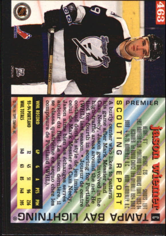 1994-95 O-Pee-Chee Premier - #496 Jimmy Waite