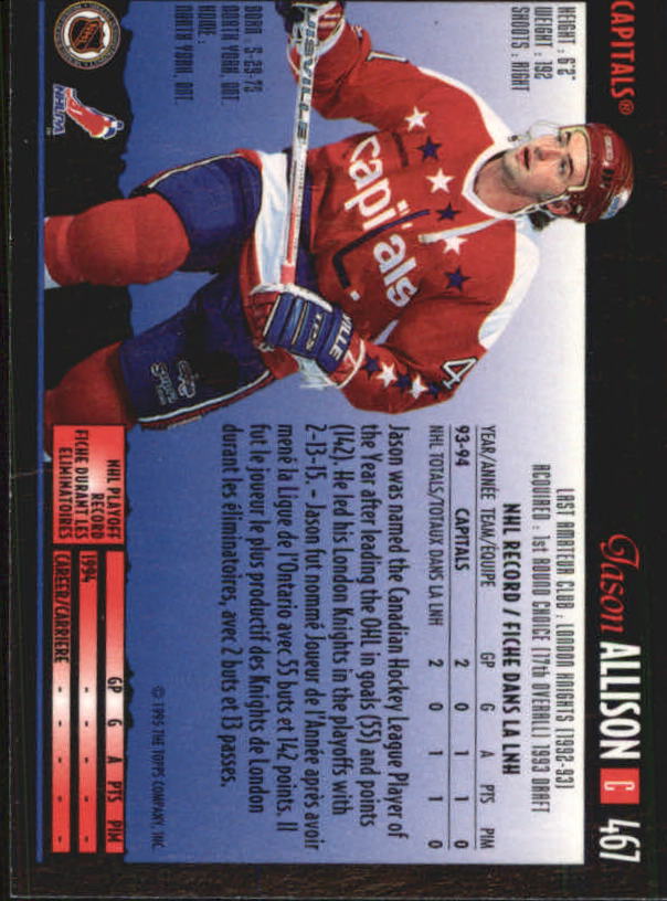 1994-95 O-Pee-Chee Premier - #496 Jimmy Waite