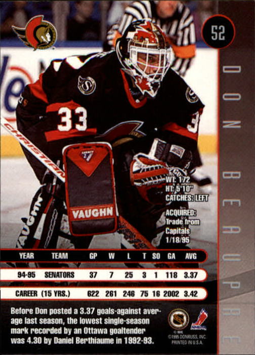 1995-96 Leaf Hockey Card #s 1-200 +Rookies (A6447) - You Pick - 10+ FREE SHIP - Picture 103 of 387